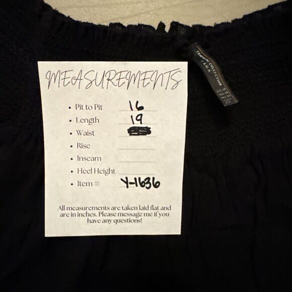 2/$30 Zara Black Oversized Flowy Blouse Top Size XS Whimsigoth Boho Smocked - Picture 3 of 9